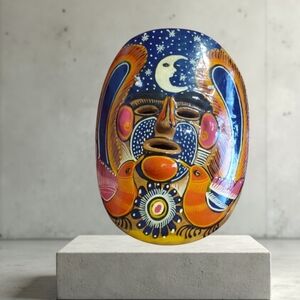 Painted and glazed wall decor.